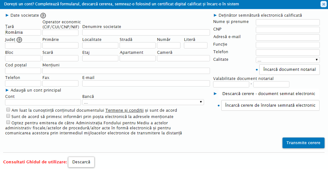 Depunerea online a declarațiilor la Fondul de Mediu - Ghid practic